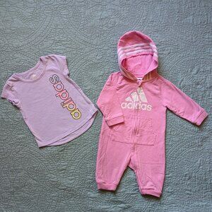 Adidas Baby Girl Onesie & Shirt